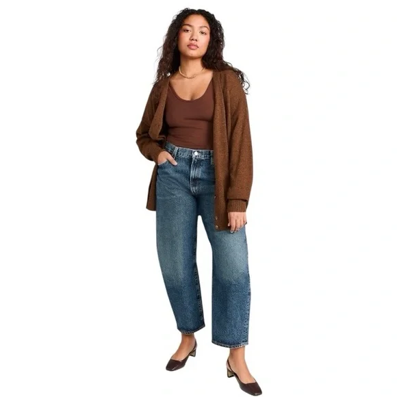 AURA Sleeveless Thong tank top Bodysuit ultra stretch deep chocolate brown L XL - Picture 10 of 17